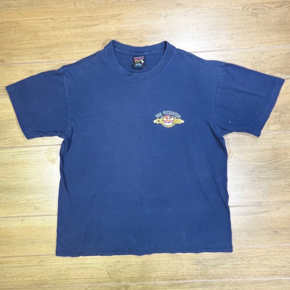 Navy USS Vicksburg CG69 US Navy Ship T Shirt Mens Sz Large vintage military‎